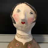 モナ・コン・ヒストリア Mona Bernardete(モナ・ベルナルディーテ) オブジェ アート クレイ 粘土 人形 像 アンティーク加工 ポルトガル